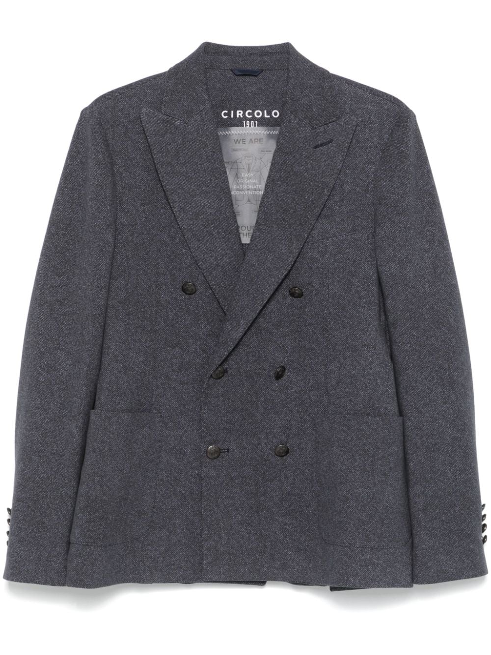 mélange-effect blazer