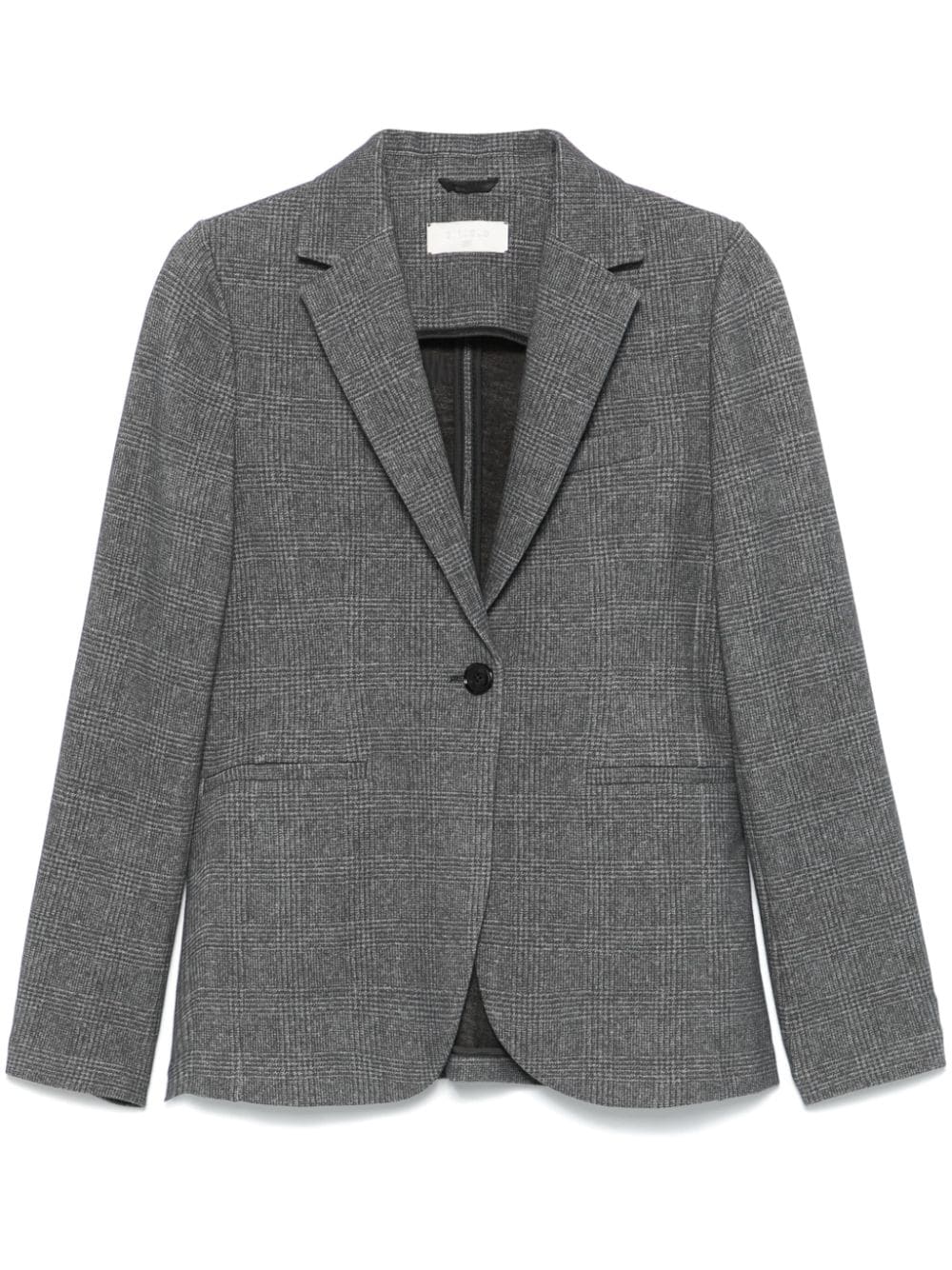 Shop Circolo 1901 Prince Of Wales-check Blazer In Grey