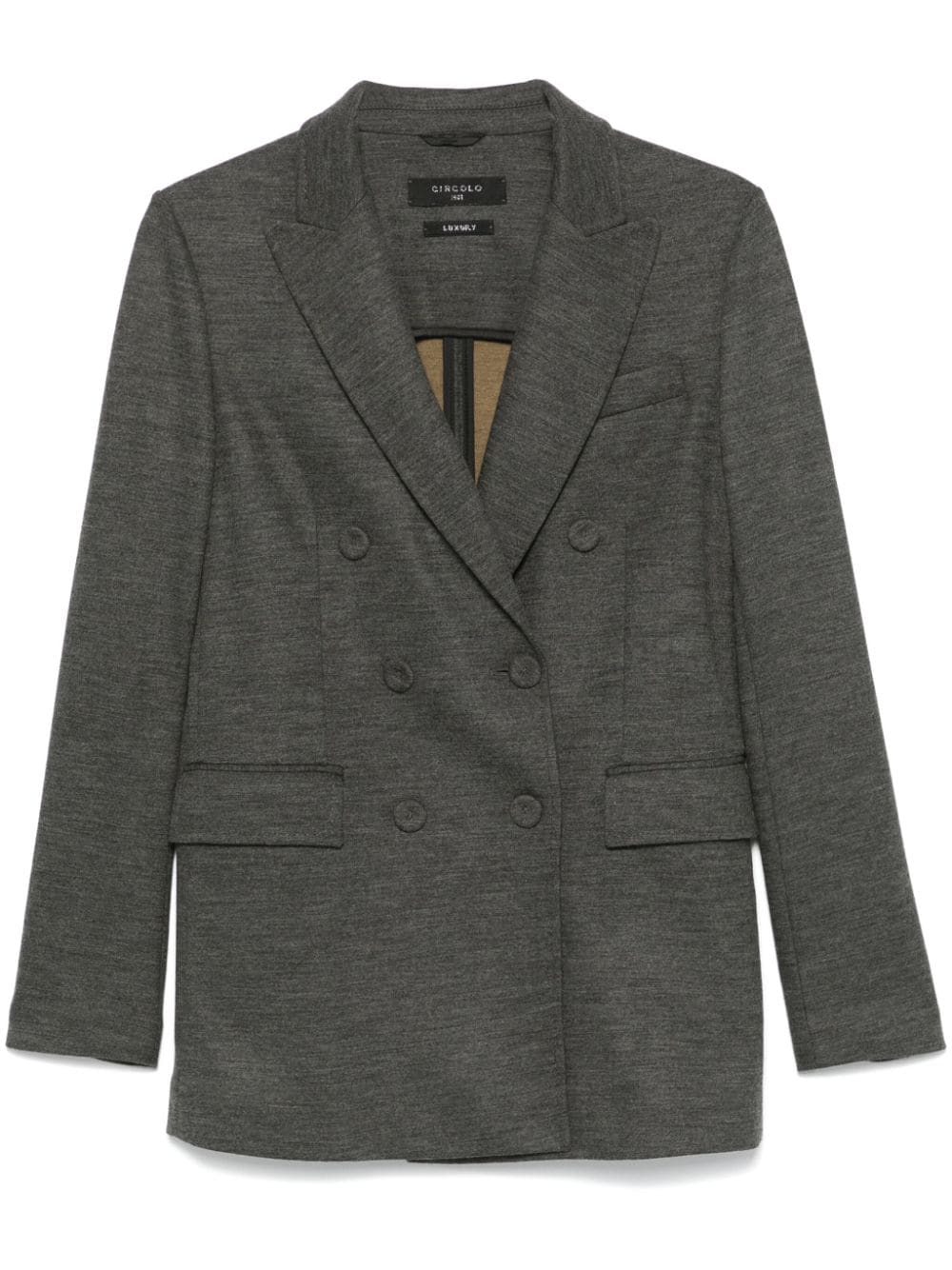 mélange-effect blazer