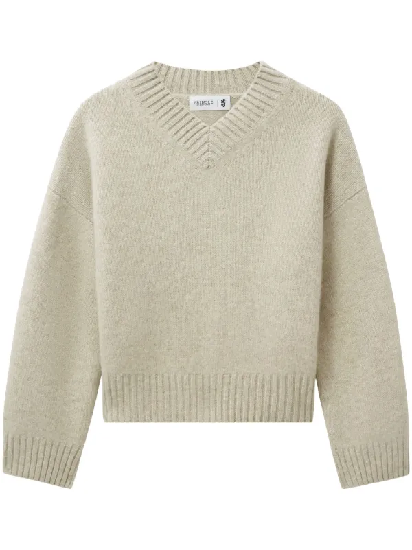 Pringle Of Scotland V neck Cashmere Sweater Neutrals FARFETCH CA