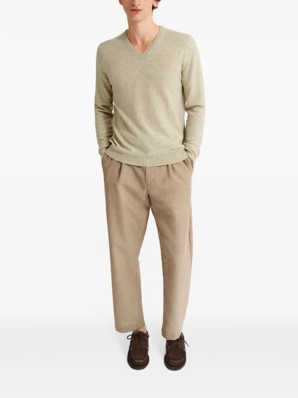 Pringle Of Scotland Vネック カシミアセーター | ニュートラル