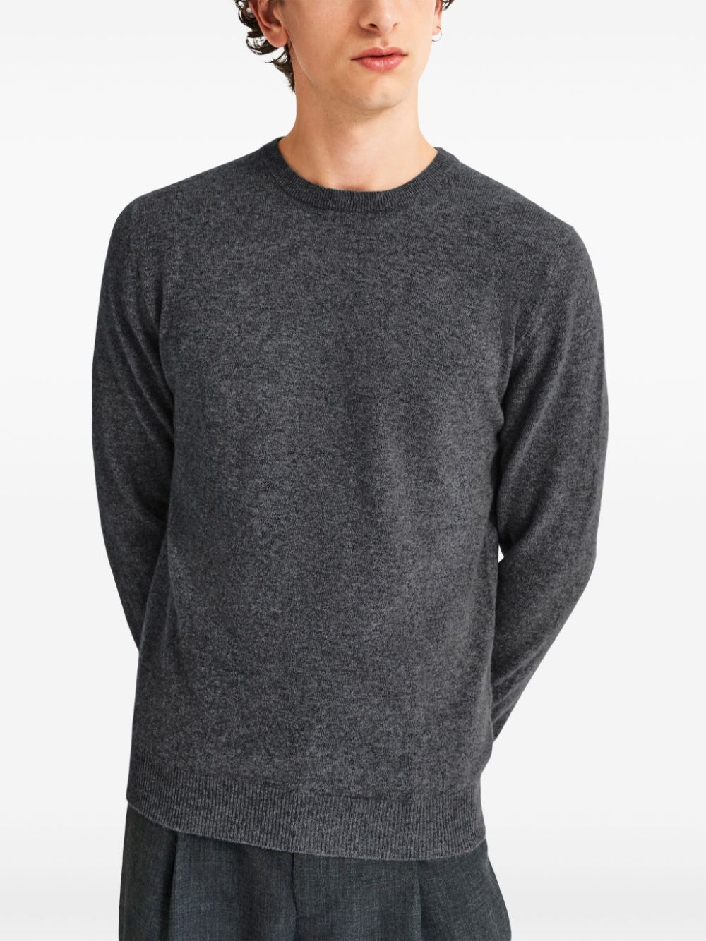 Shop Pringle Of Scotland Round-neck Cashmere Jumper In Grey