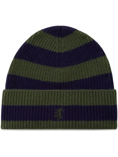 Pringle of Scotland striped cashmere beanie 