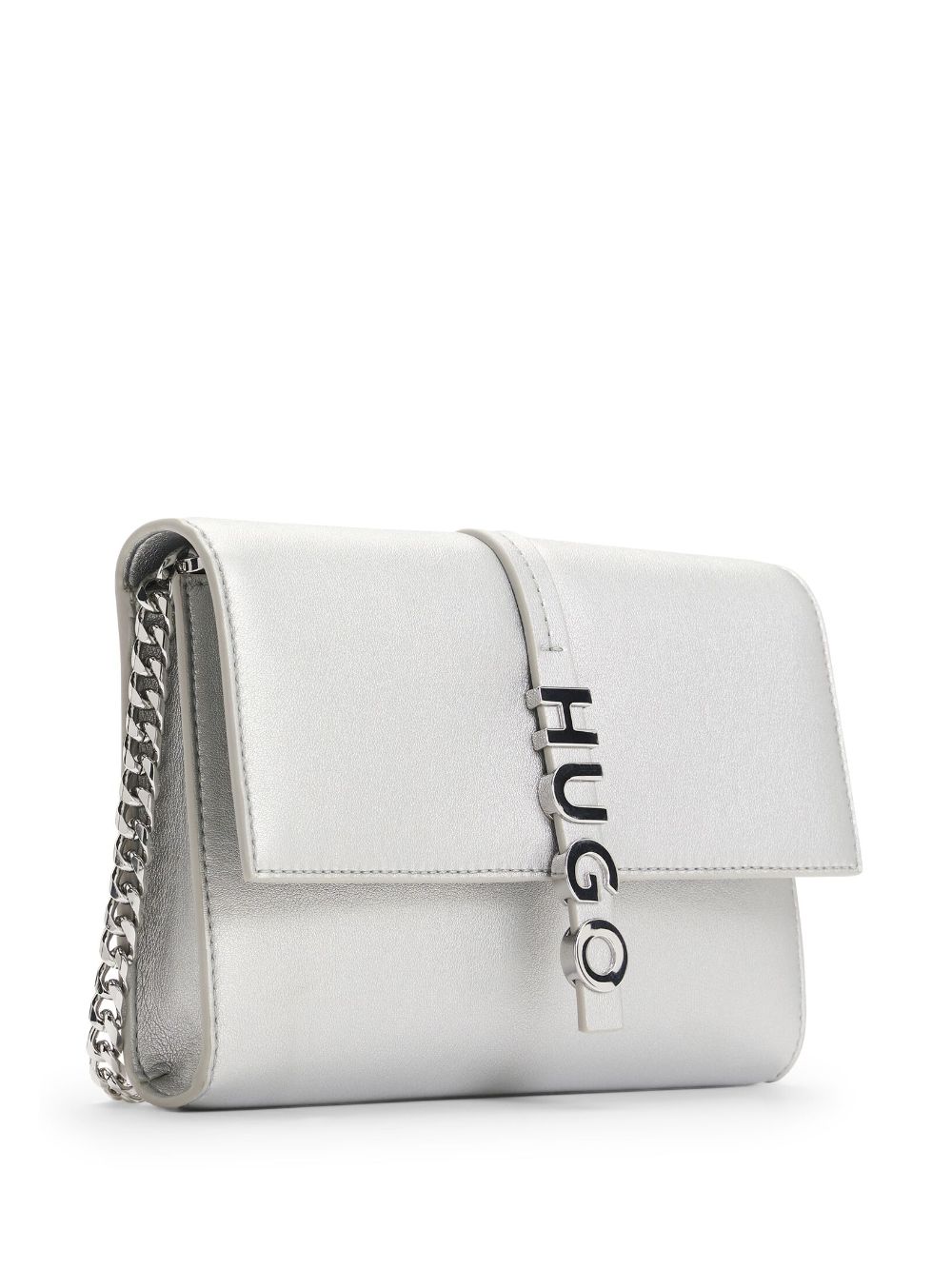 Shop Hugo Logo-lettering Cross Body Bag In 白色