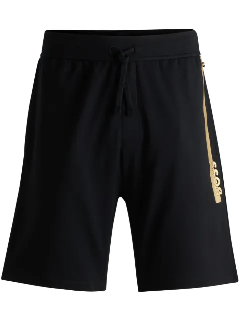 BOSS logo-print cotton track shorts