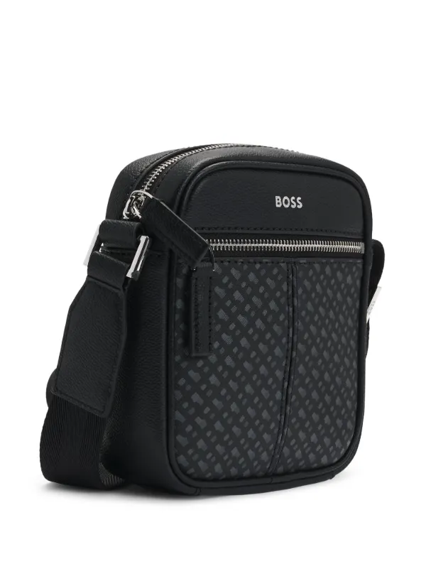 BOSS Double B monogram Shoulder Bag Black FARFETCH PL