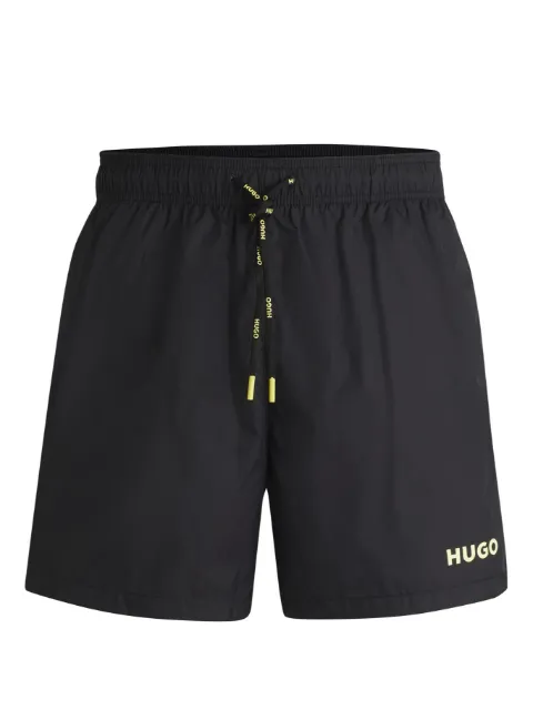 HUGO Bermuda de praia com estampa de logo