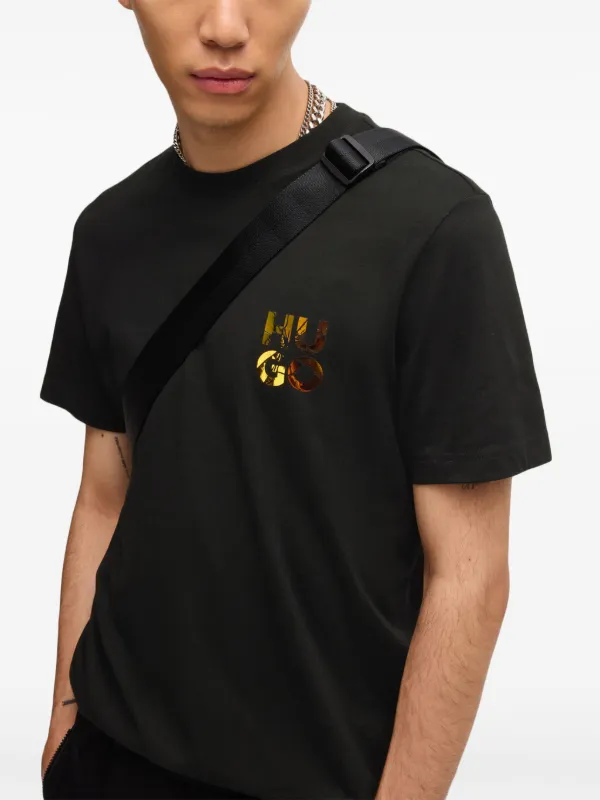HUGO Cotton T-shirt | Black | FARFETCH
