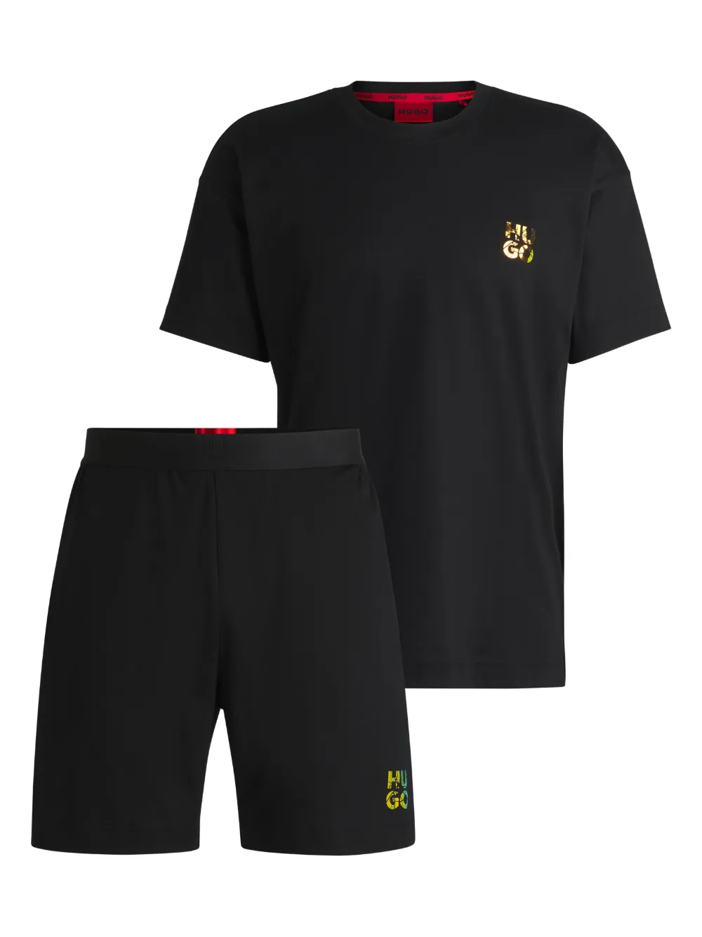 HUGO Conjunto de pijama com logo | Preto | Image 1