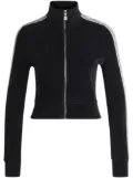 HUGO zip-up velvet cardigan - Black