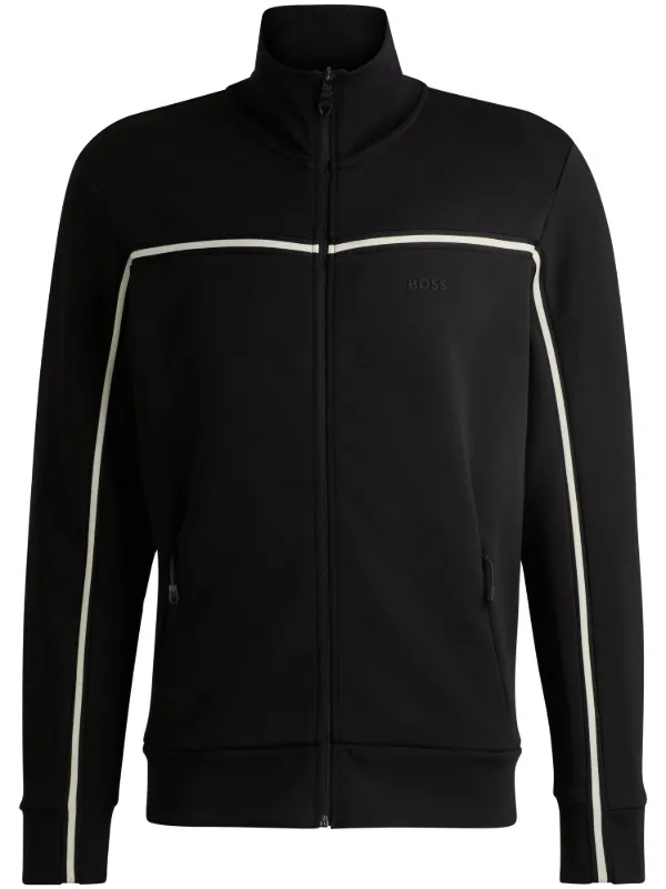 BOSS logo-print zip-up Jacket | Black | FARFETCH BOSS logo-print zip-up Jacket | Black | FARFETCH