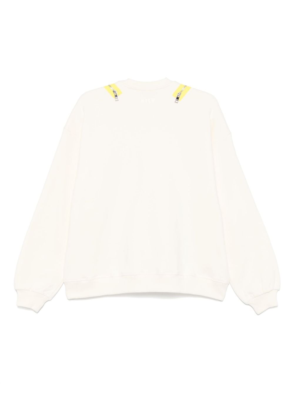 MSGM zip-embellishment sweatshirt - Beige