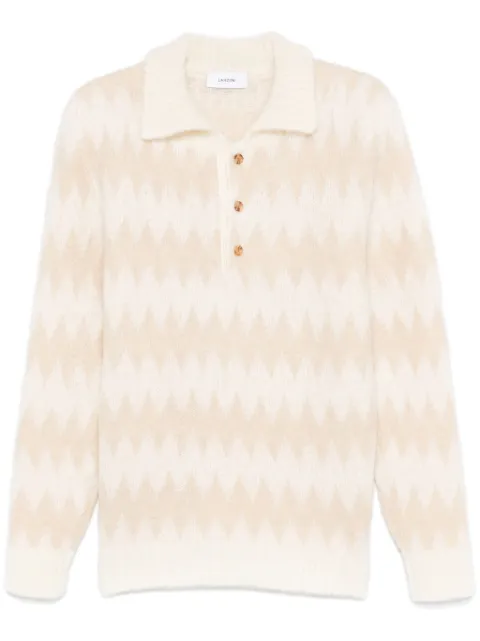 Lardini polo à motif zig-zag