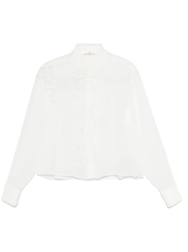 Ermanno Scervino レースパネル シャツ | ホワイト | FARFETCH JP