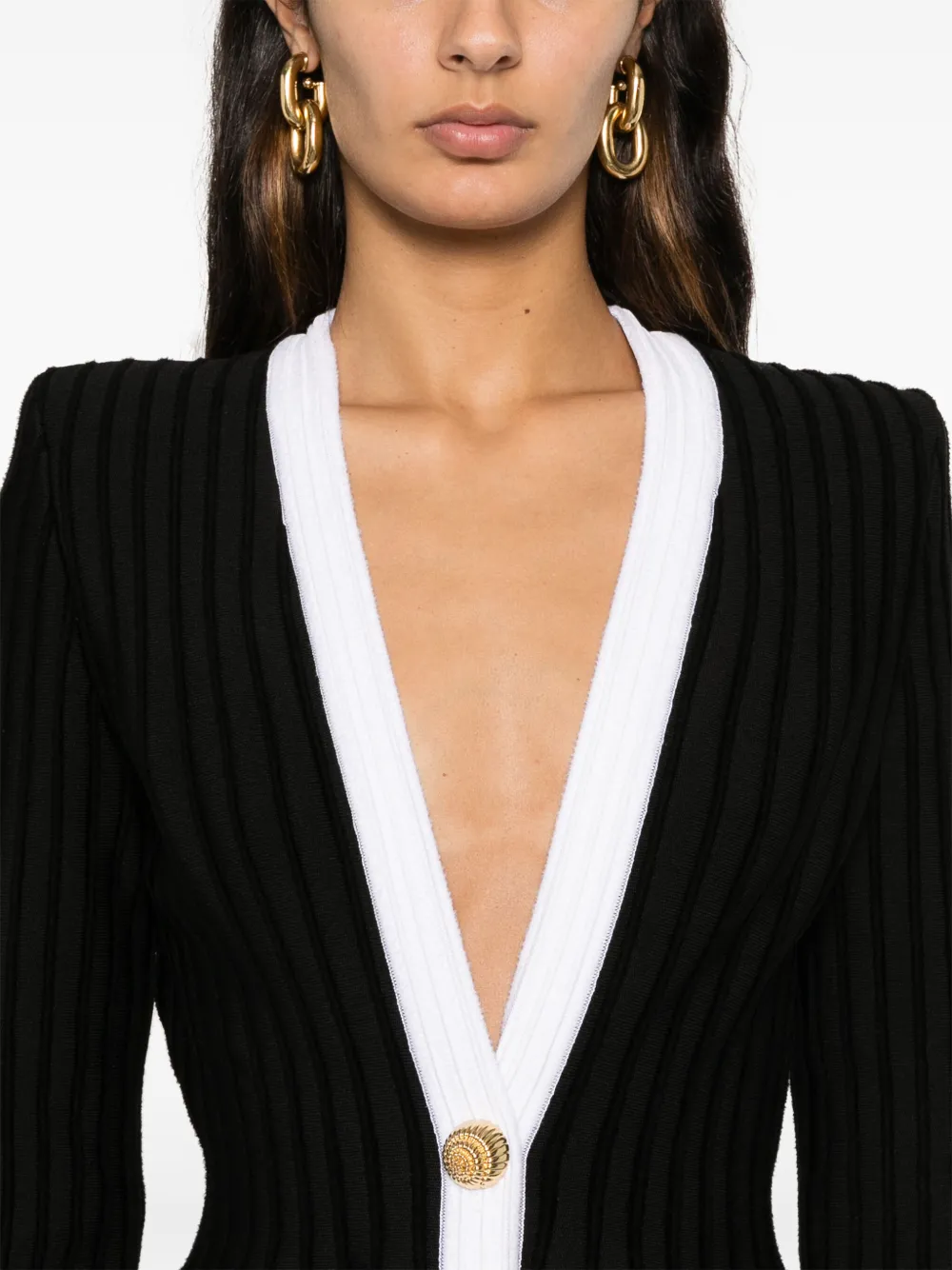 Balmain raised seam-detail jacket Women