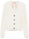 Nº21 brushed cardigan - White