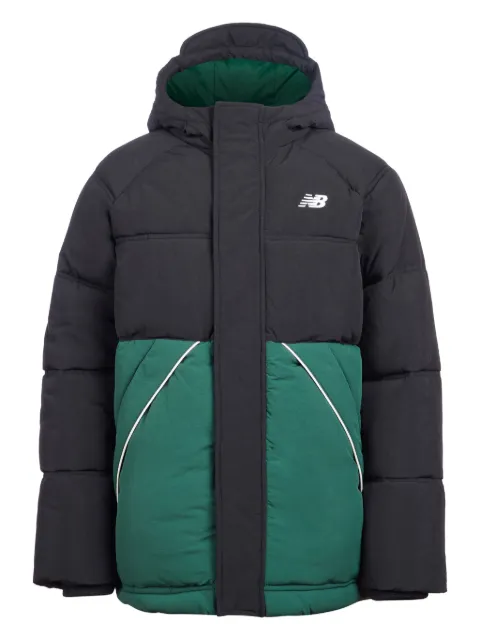 New Balance Kids logo-print hooded jacket