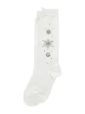 Monnalisa crystal-embellished socks - White