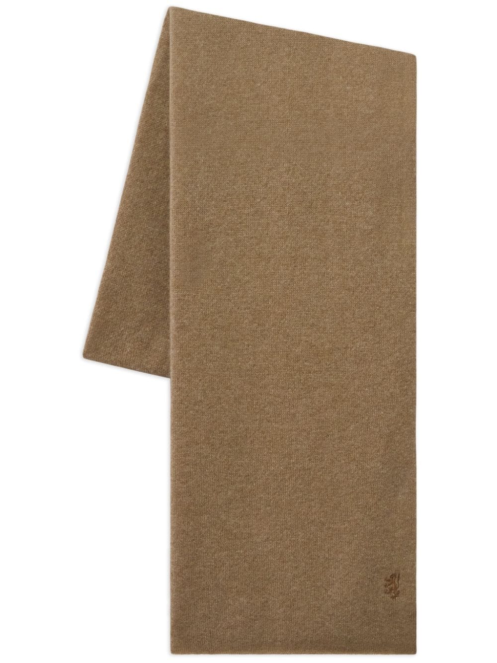 Shop Pringle Of Scotland Logo-embroidered Cashmere Scarf In Neutrals