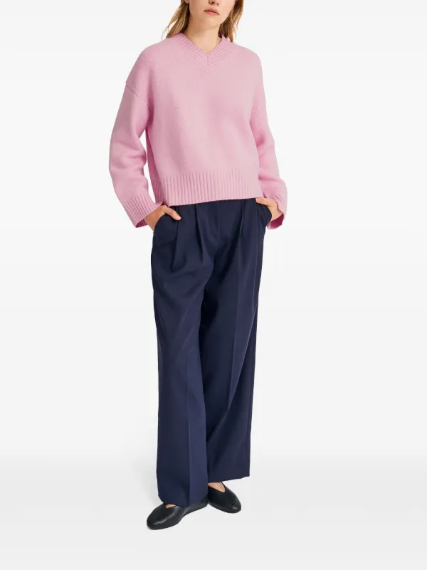 Pringle Of Scotland V-neck Cashmere Sweater | Pink | FARFETCH