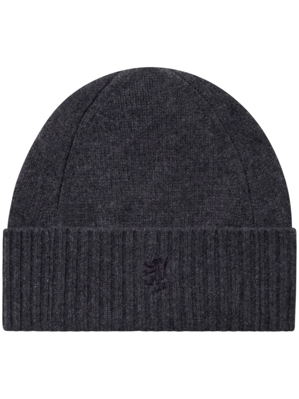 ribbed-edge cashmere beanie