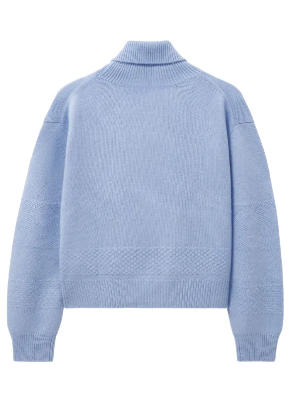 Pringle Of Scotland Maglione a Collo Alto In Cashmere Blu