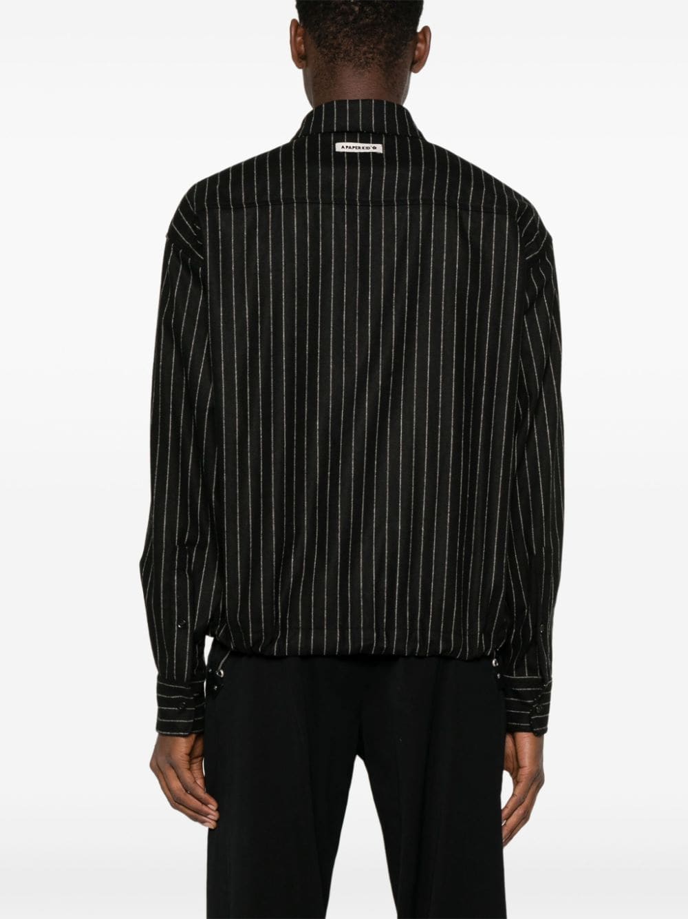 Shop A Paper Kid Pinstripe Shirt In Black