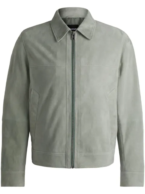 BOSS Jaqueta bomber de camurça