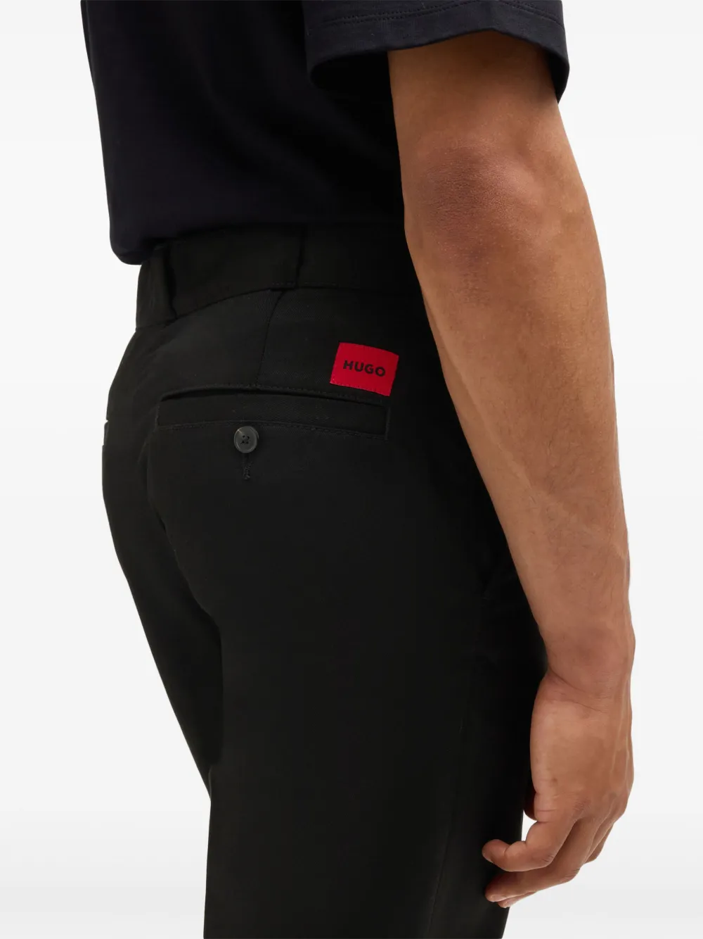 HUGO Slim-fit broek Zwart