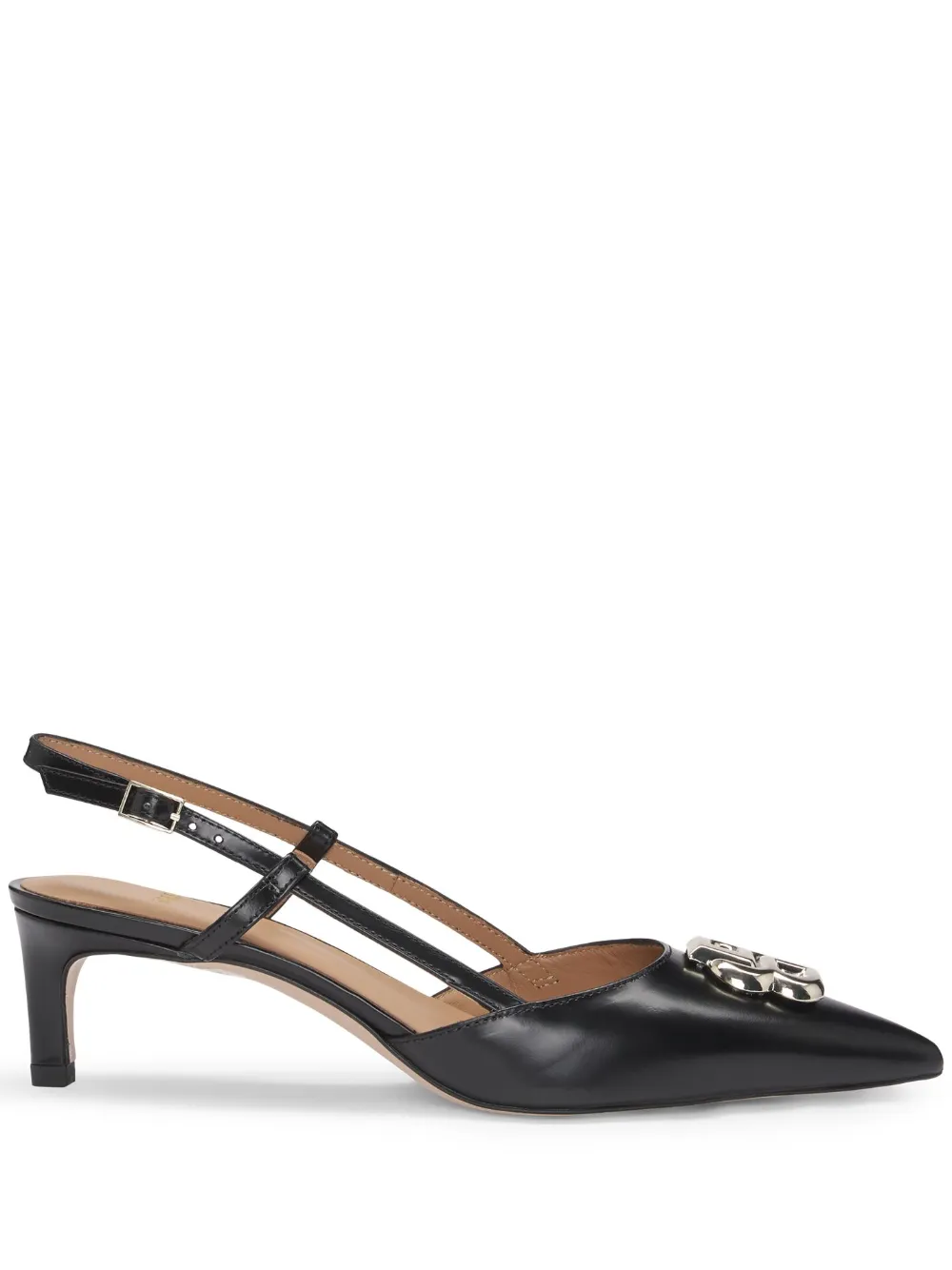 BOSS 50mm logo-plaque pumps Black
