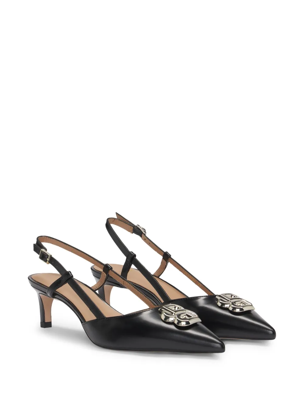 BOSS 50mm logo-plaque pumps Black
