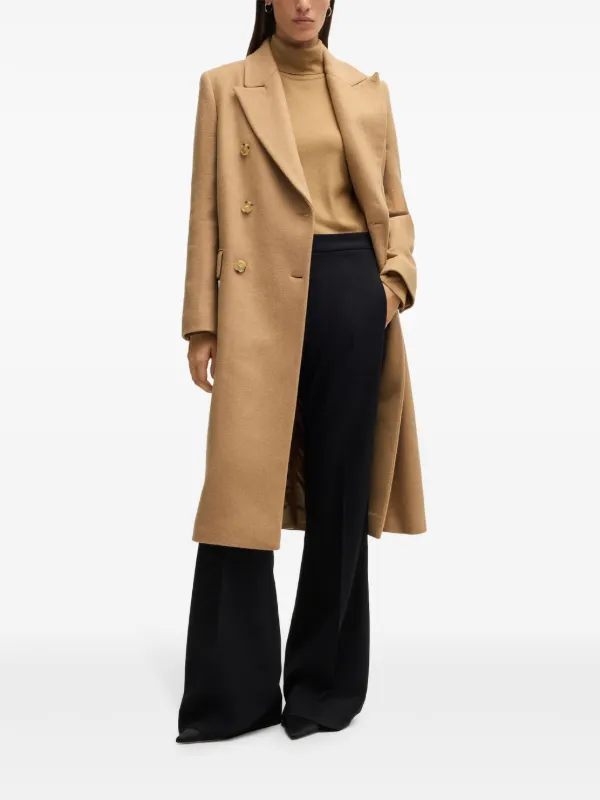 BOSS double-breasted Coat | Brown | FARFETCH