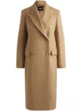 BOSS double-breasted coat - Brown