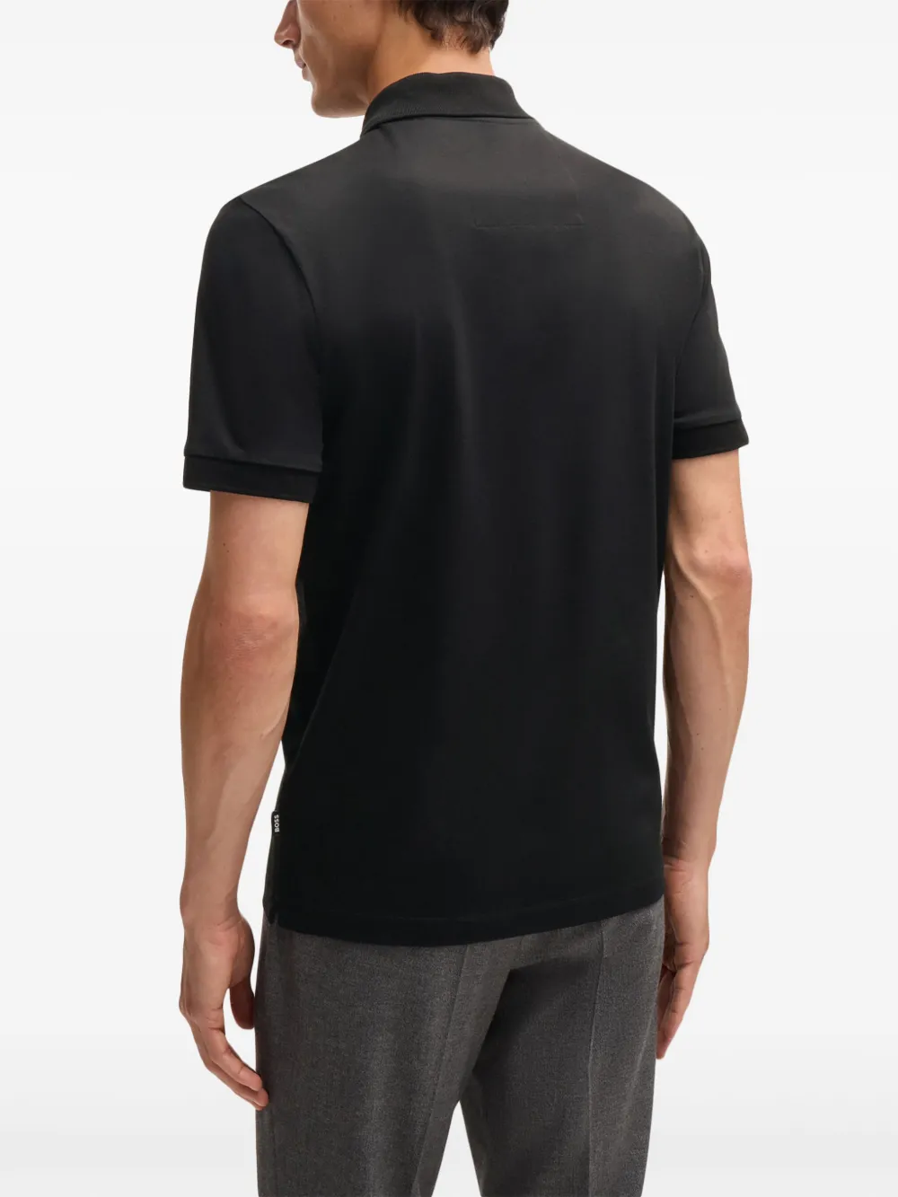 BOSS Poloshirt met logo Zwart