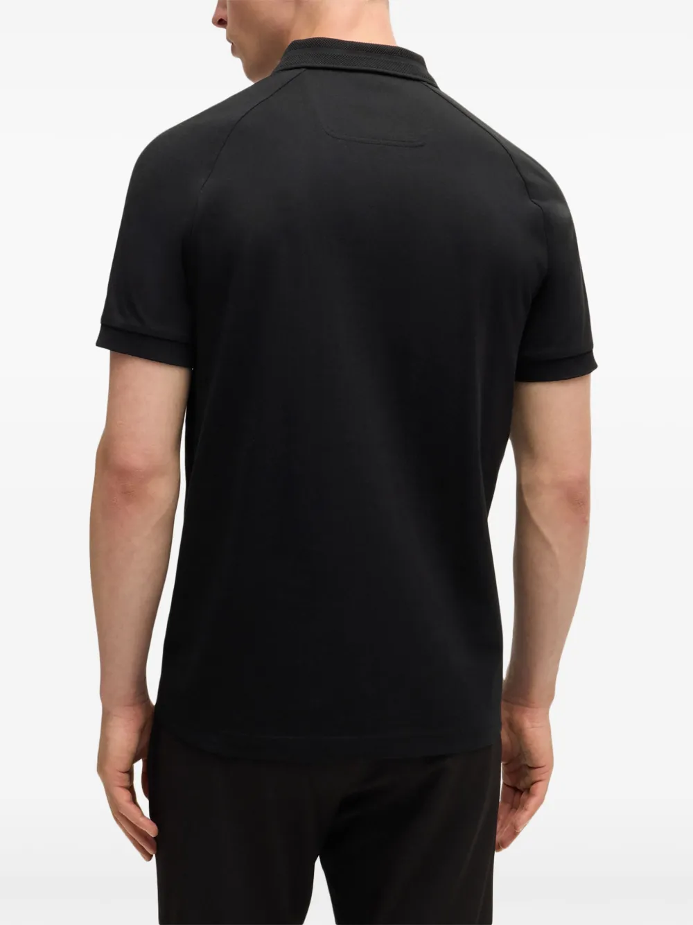 BOSS Poloshirt met logo-applicatie Zwart