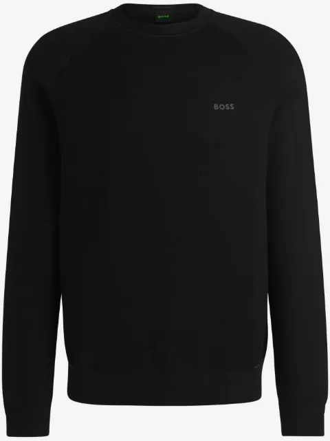 BOSS sweatshirt med gummilogo