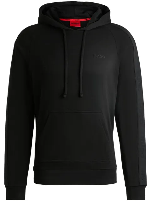HUGO logo-embroidered hoodie