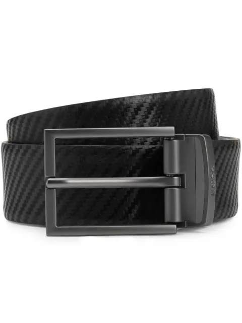 BOSS grained leather belt 