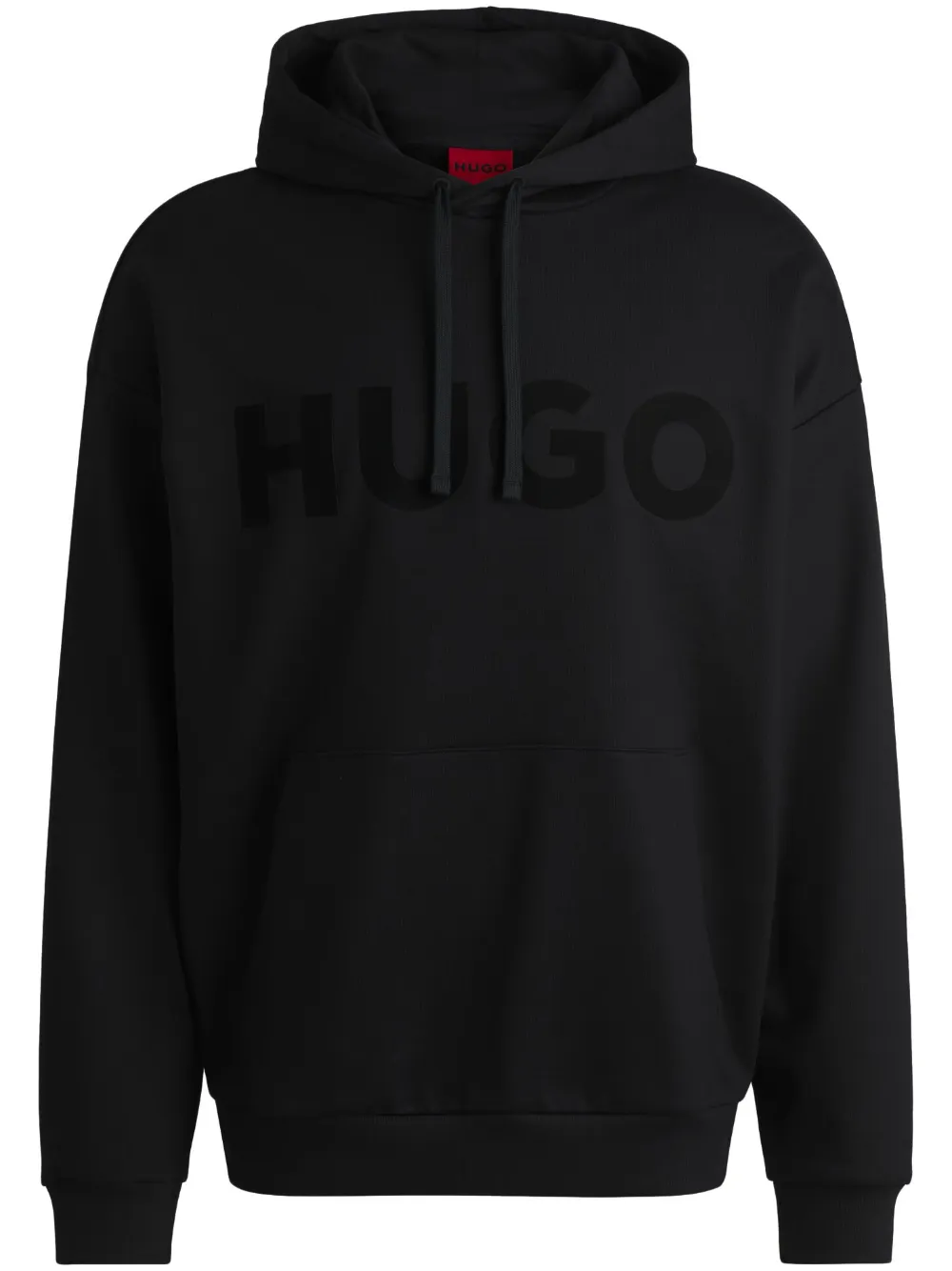 HUGO logo print hoodie men Cotton XL Black