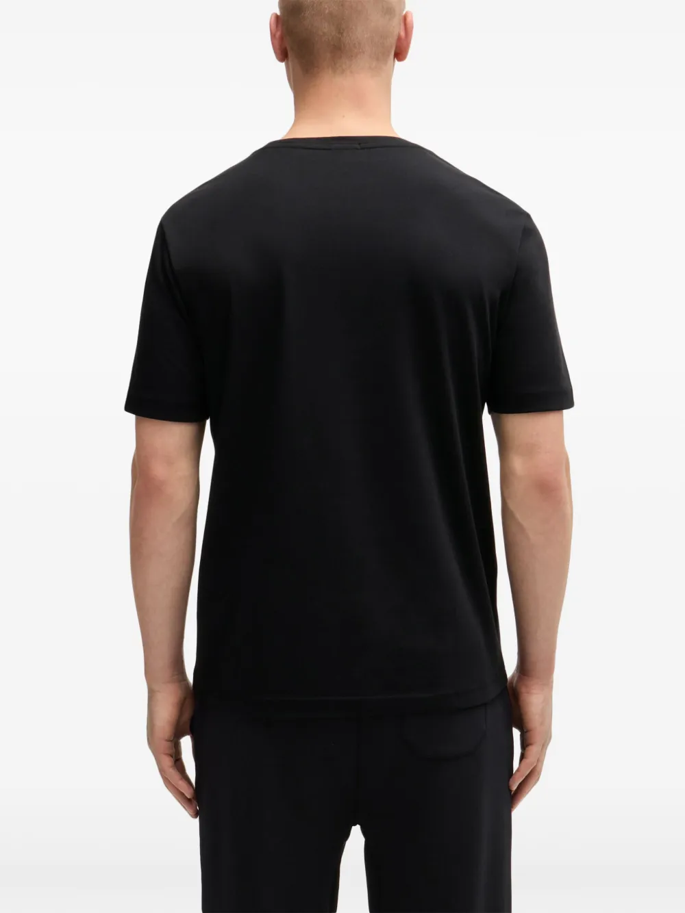 BOSS Katoenen T-shirt met grafische print Zwart