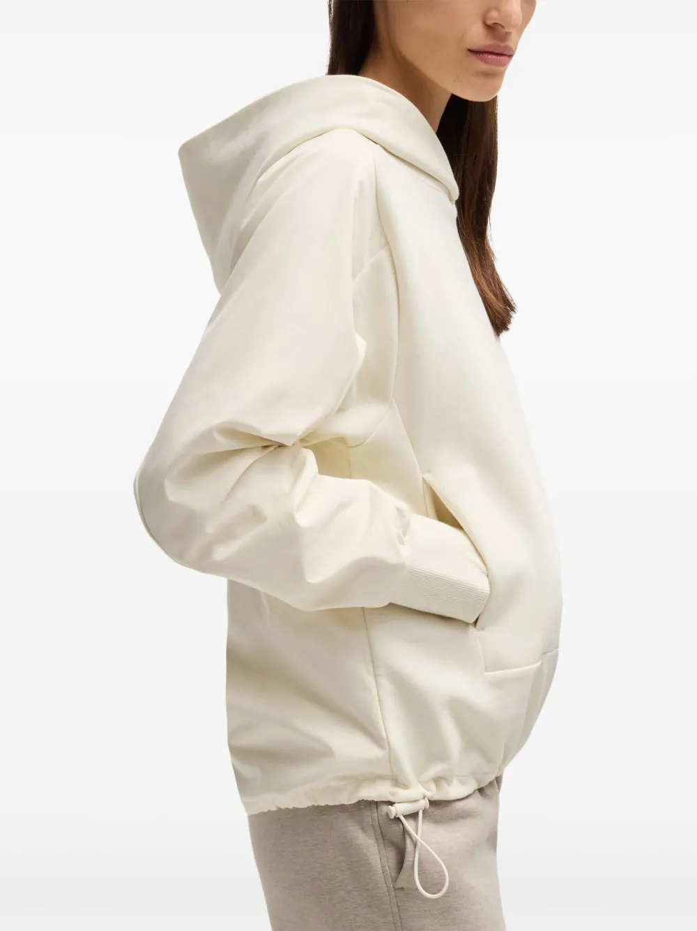 BOSS Hoodie met geborduurd logo Wit