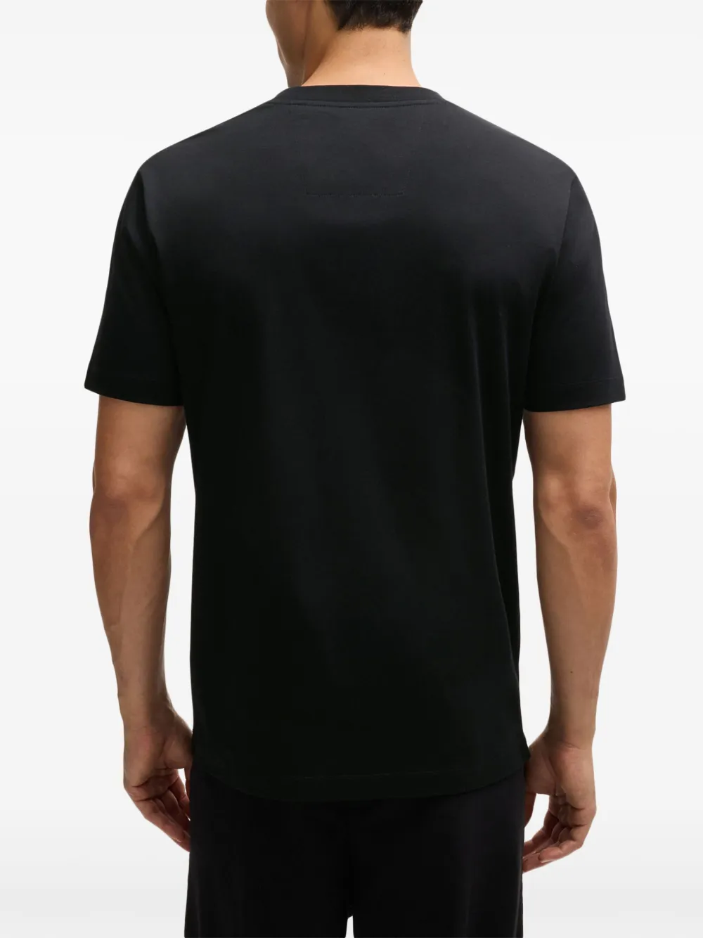 BOSS Katoenen T-shirt Zwart