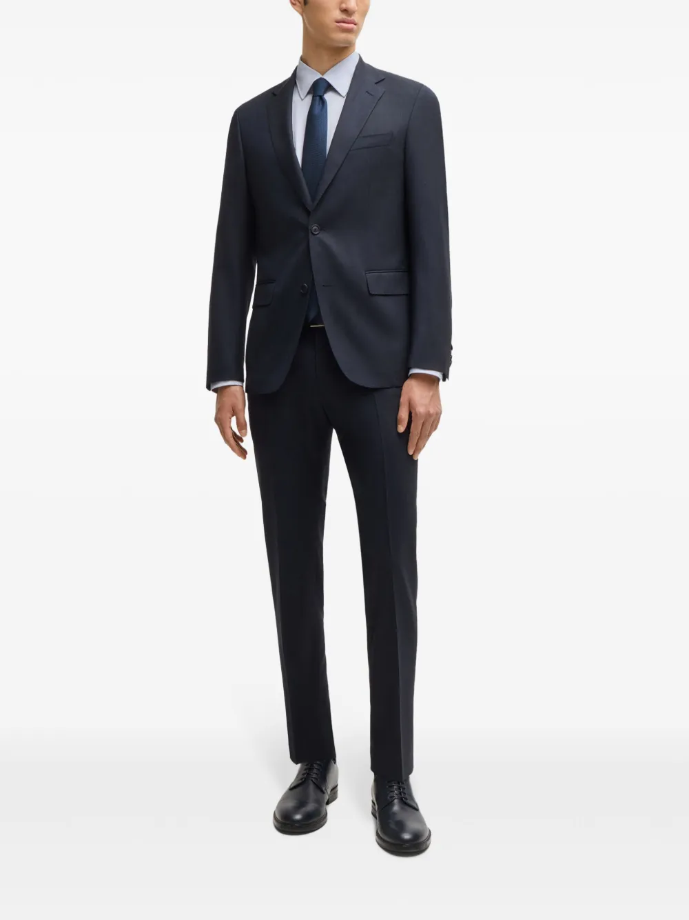 BOSS Overhemd met stippen en lange mouwen Blauw