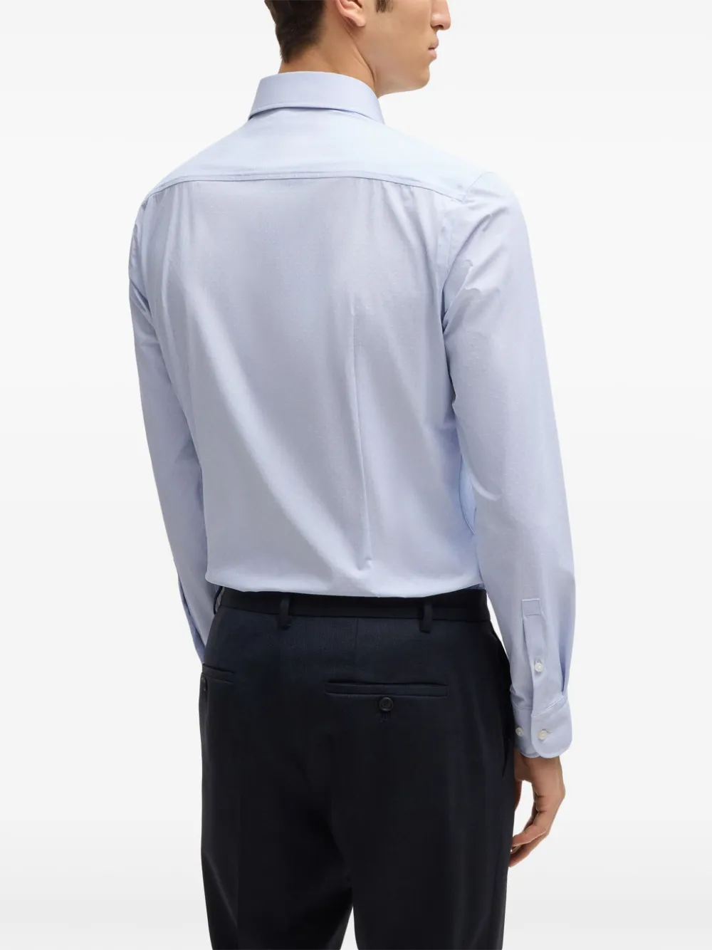 BOSS Overhemd met stippen en lange mouwen Blauw