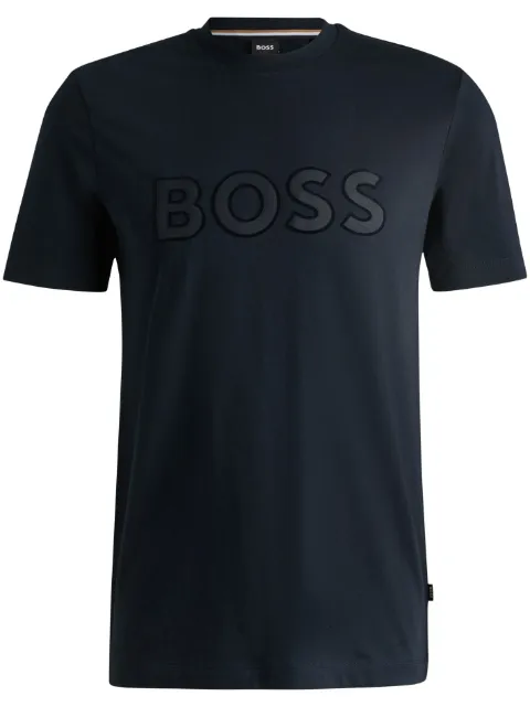 BOSS logo-patch cotton T-shirt