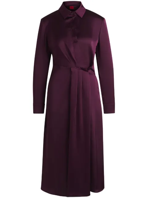 HUGO Vestido midi de cetim