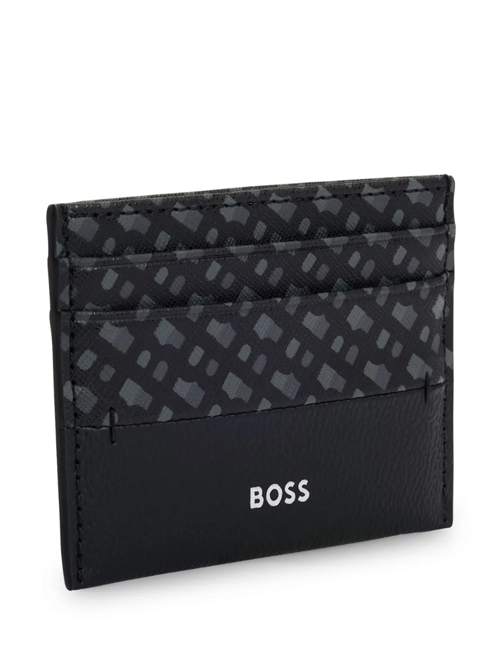 BOSS Pasjeshouder met dubbel B-monogram Zwart