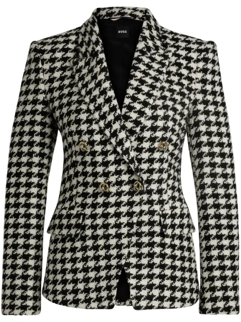 BOSS houndstooth-pattern blazer 