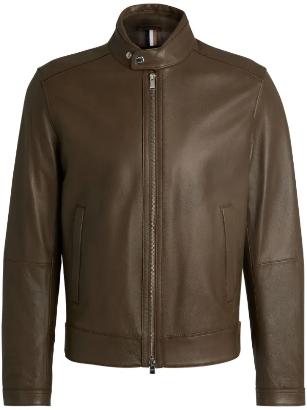 Hugo boss leather blazer sale