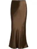 BOSS satin midi skirt - Brown